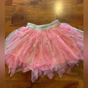 Baby Sara By Sara Sara Tulle Tutu Skirt Pink with Gold Glitter Stars